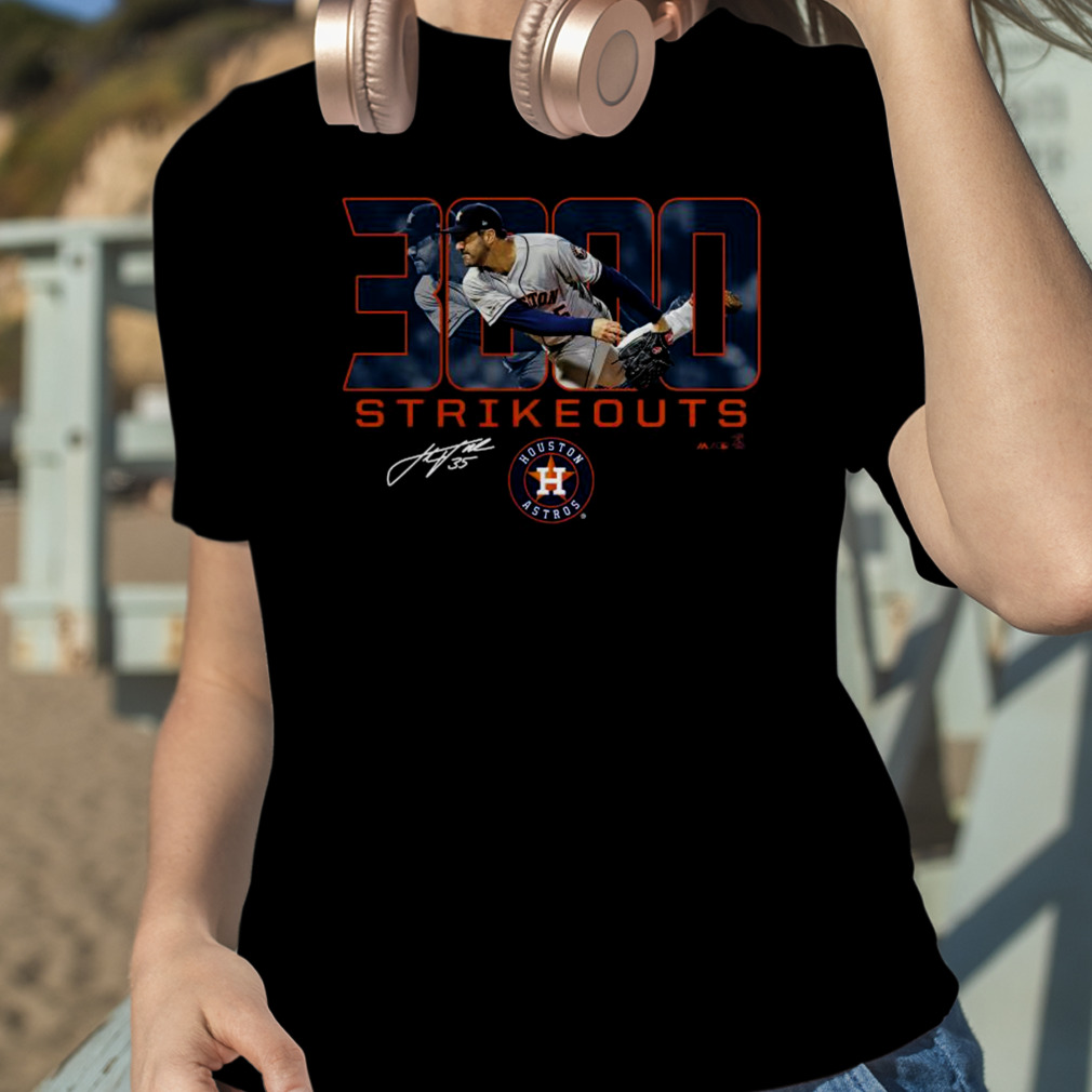 Justin Verlander Houston Astros 3000 Career Strikeouts T Shirt