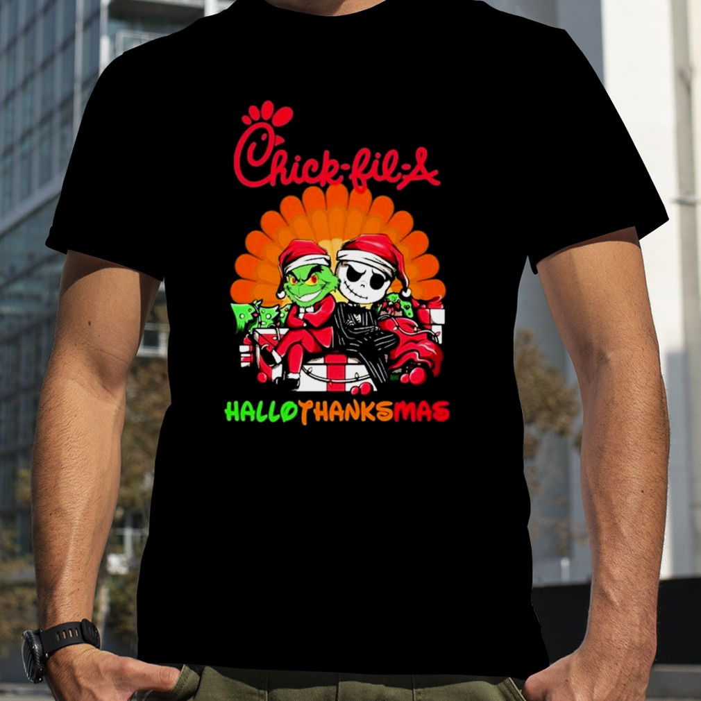 Santa Grinch And Jack Skellington Chick-Fil-A Hallothanksmas