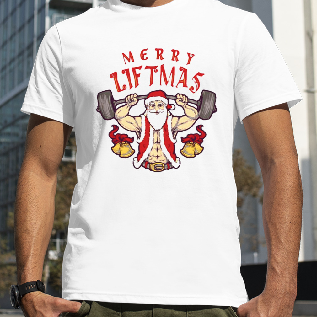 Merry Liftmas Fitness Christmas Shirt Santa Deadlift Gym Xmas Men