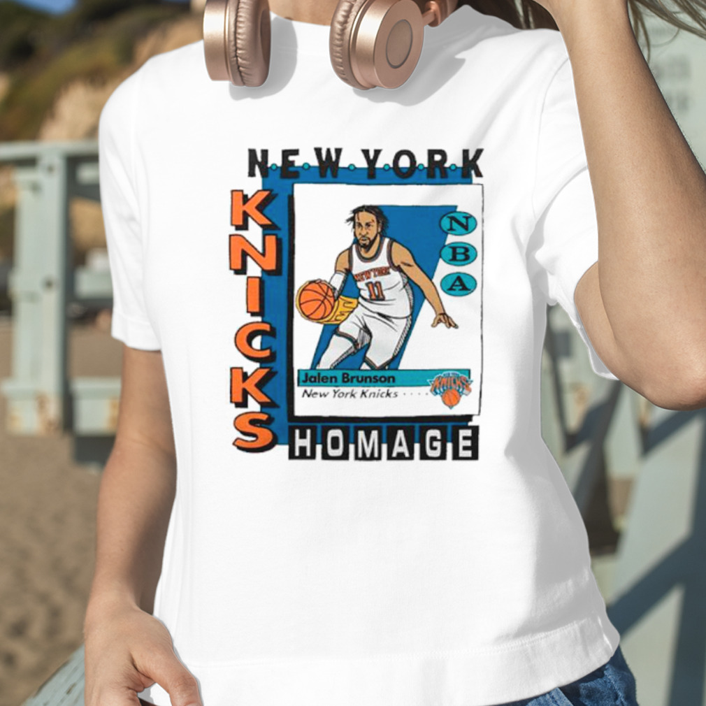 New York Knicks Trading Card Jalen Brunson NBA Player shirt