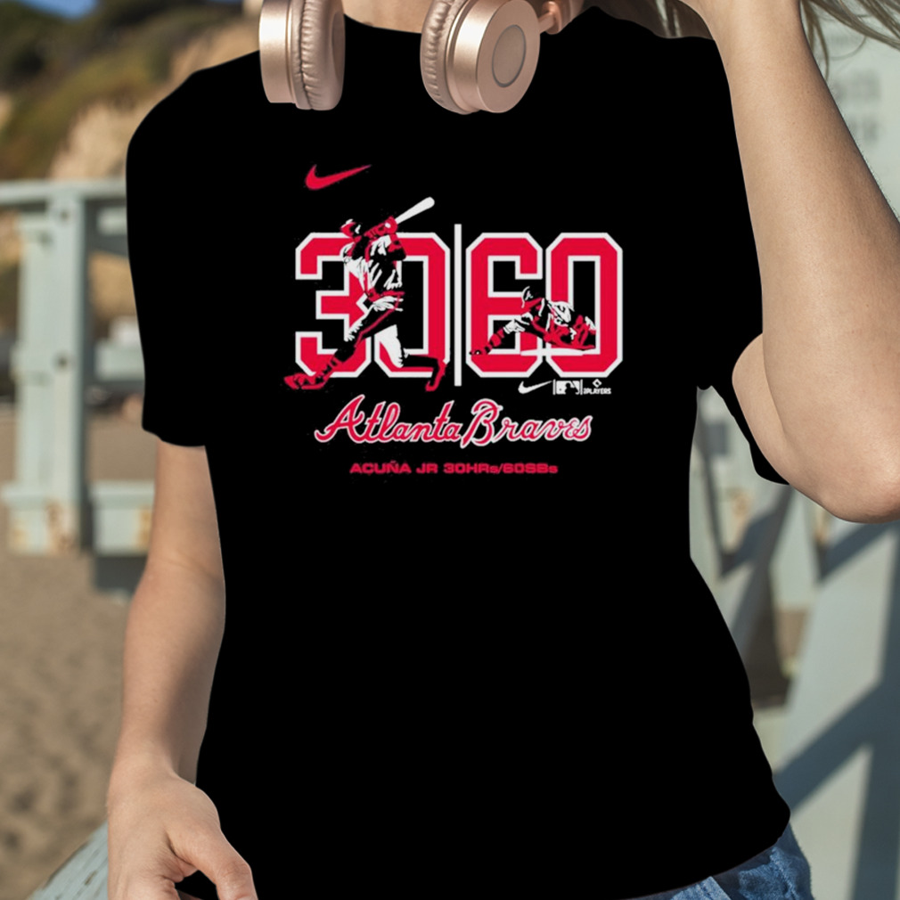 Guineashirt on X: Nike Atlanta Braves Acuña Jr 30 60 shirt Buy