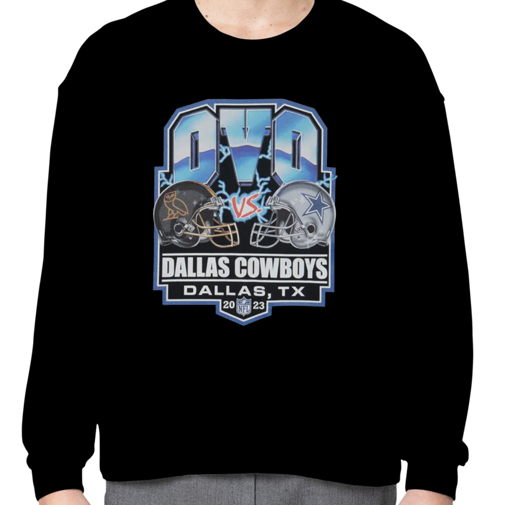 OVO Black Dallas Cowboys – Helmet Logo T Shirt - Limotees