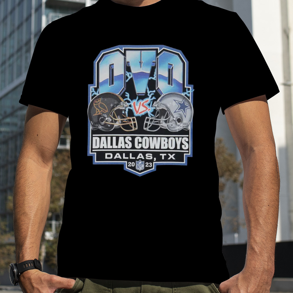 OVO Black Dallas Cowboys – Helmet Logo T Shirt - Limotees