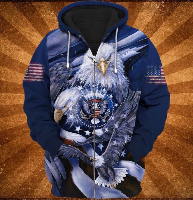 Atlanta Braves Logo Fire Eagle All Over Print 3D Hoodie