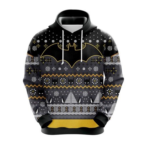 Batman Lover Christmas Cute Noel Mc Christmas Pattern All Print 3D Hoodie