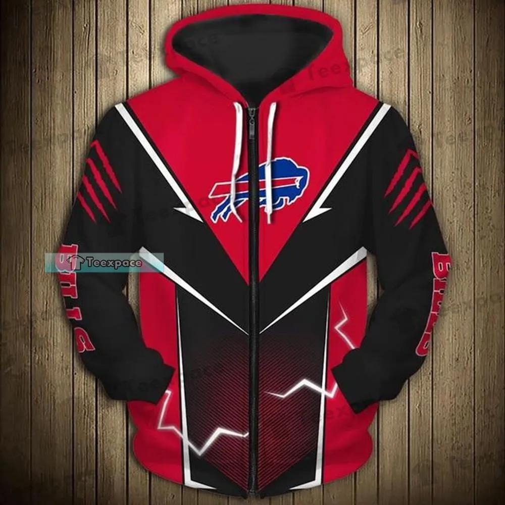 Buffalo Bills Black Blue Red 3D Hoodie All Over Print Buffalo