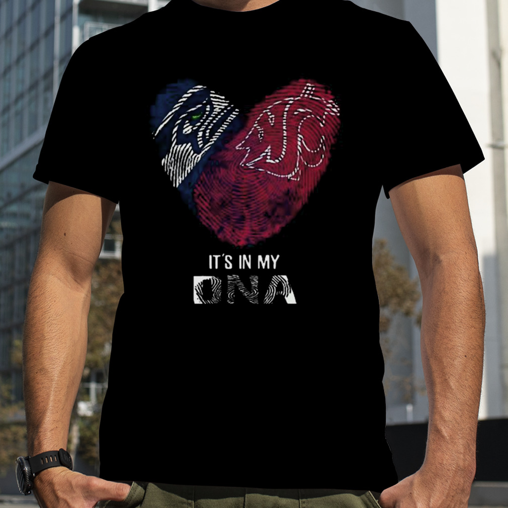 Official Seattle Seahawks And Washington State Heart It's In My DNA 2023  Shirt, hoodie, sweater, long sleeve and tank top