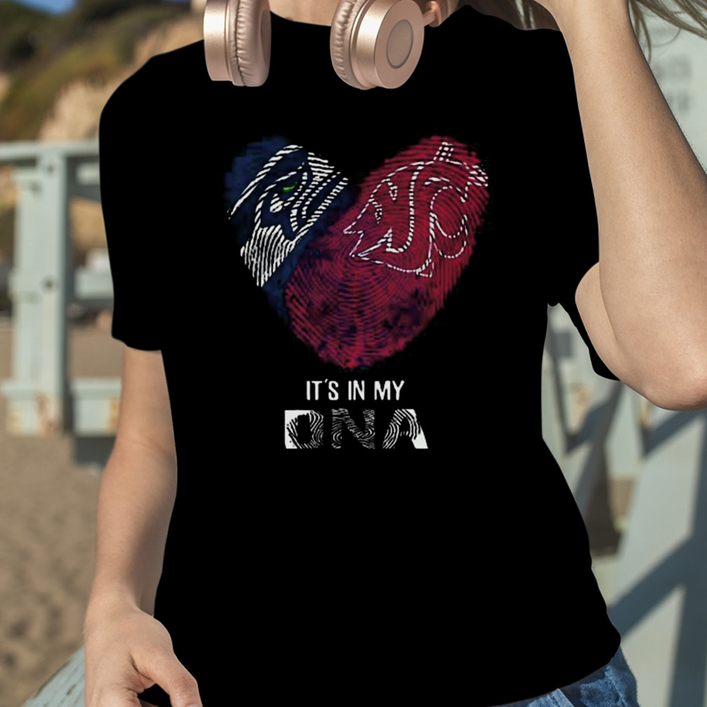 Official Seattle Seahawks And Washington State Heart It's In My DNA 2023  Shirt, hoodie, sweater, long sleeve and tank top