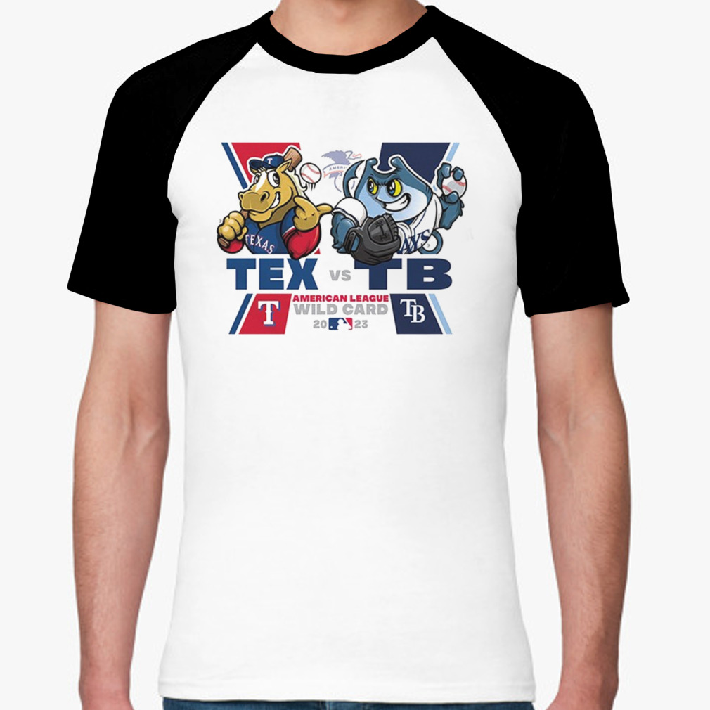 Texas Rangers vs Tampa Bay Rays Mascot American League Wild Card 2023 T- Shirt - Binteez