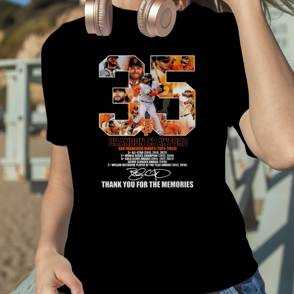 Brandon Crawford San Francisco Giants 2011 – 2023 Thank You For The  Memories T Shirt - Limotees