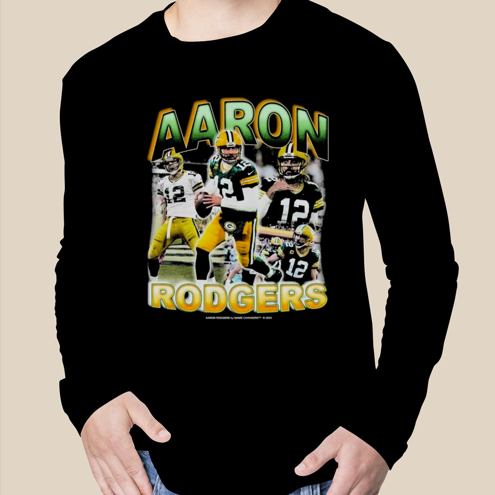 Green Bay Packers 12 Aaron Rodgers Black Golden Edition Jersey Inspired  Polo Shirt - S