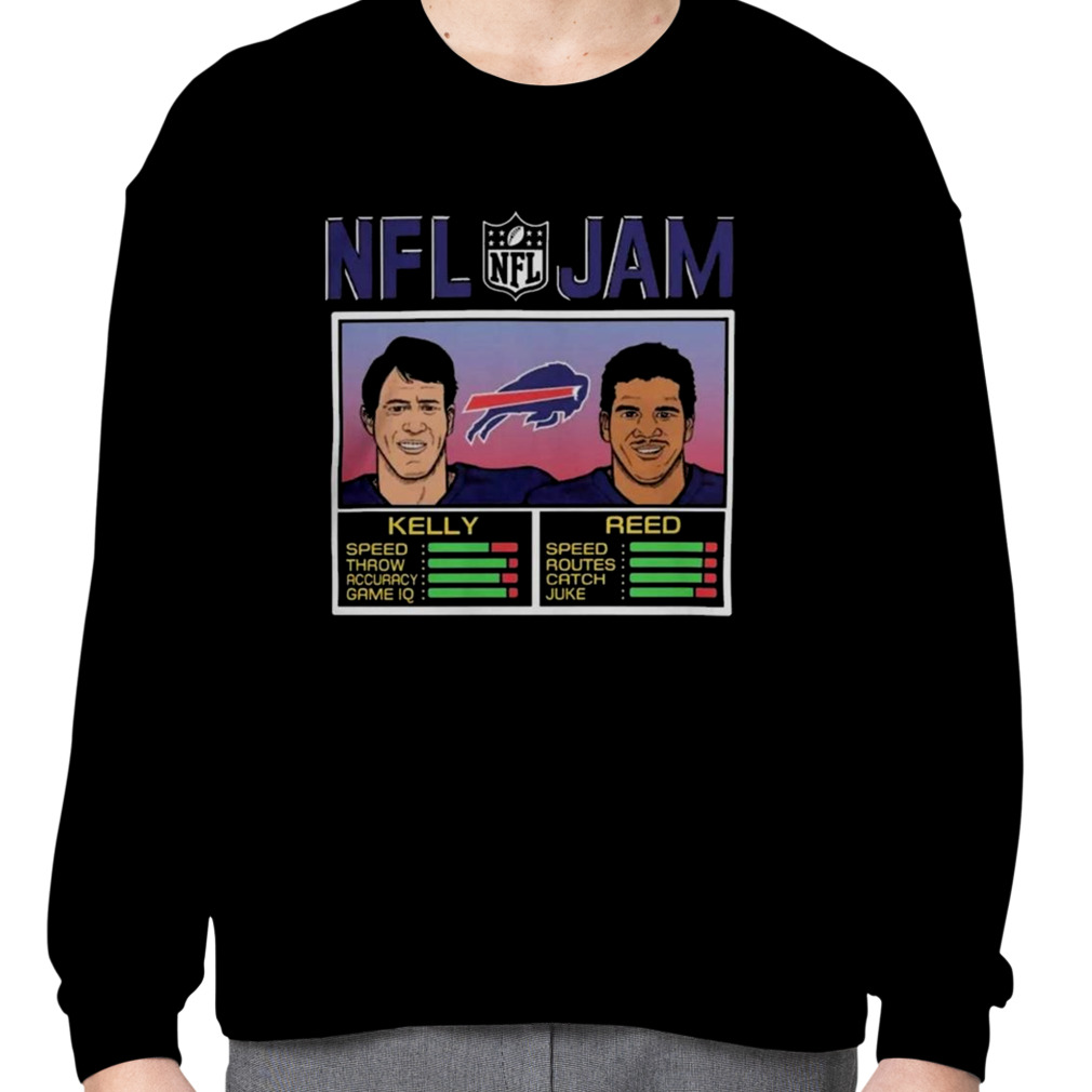 Homage Men's Homage Andre Reed & Jim Kelly Heathered Red Buffalo Bills NFL  Retired Jam Tri-Blend T-Shirt