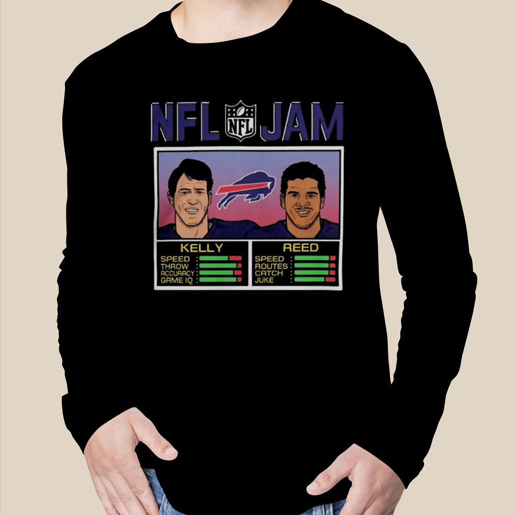 Nfl Jam Buffalo Bills Andre Reed Jim Kelly T-shirt - Bluecat