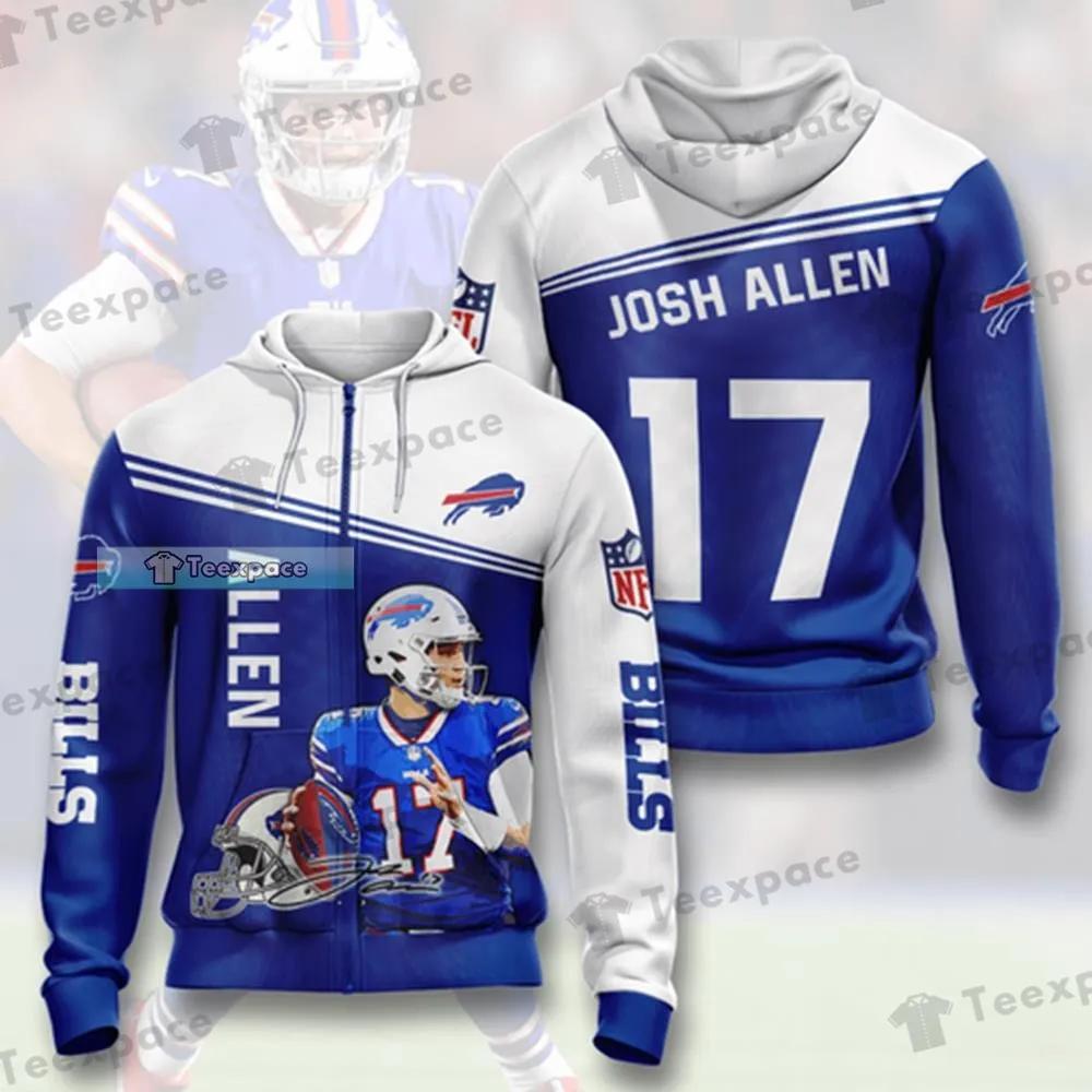 Buffalo Bills Josh Allen 17 3D Hoodie - Peto Rugs