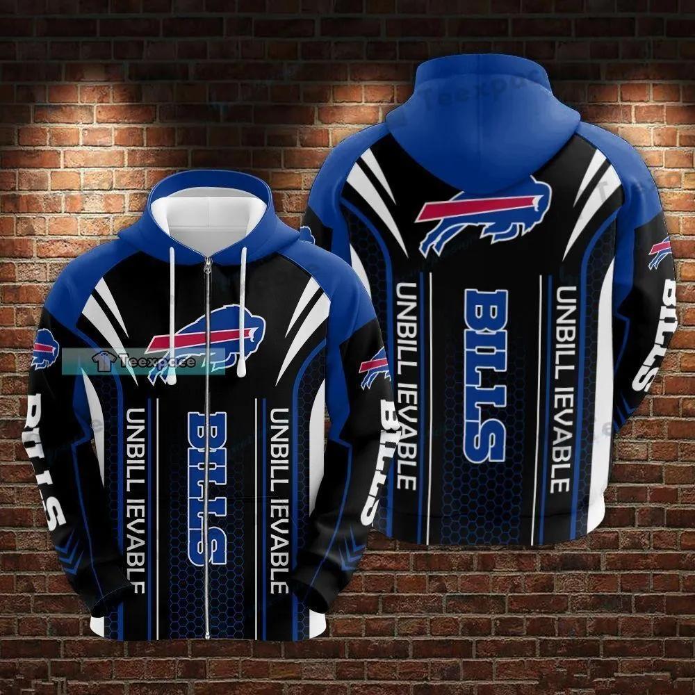 Buffalo Bills Black Blue Red 3D Hoodie All Over Print Buffalo