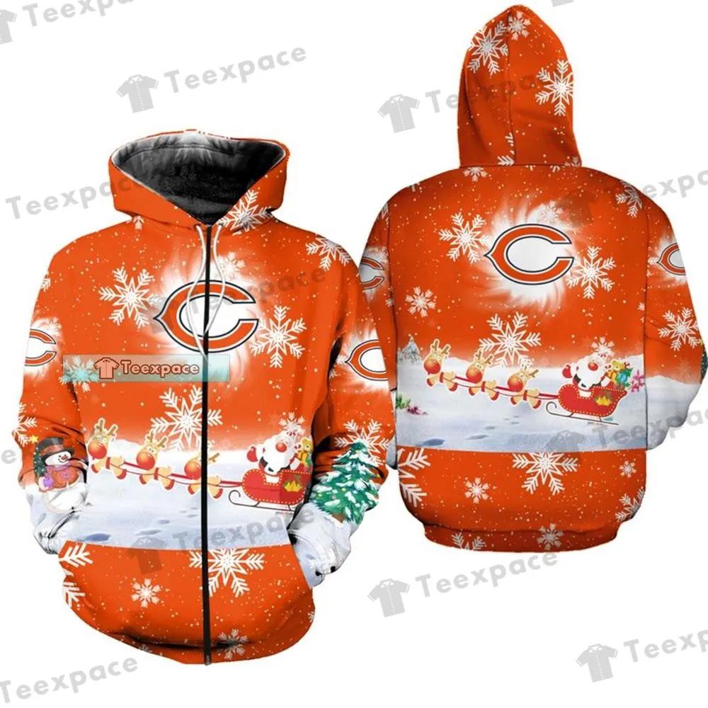 Christmas Gnomes Chicago Bears 3D Hoodie Zip Hoodie Best Christmas Gift