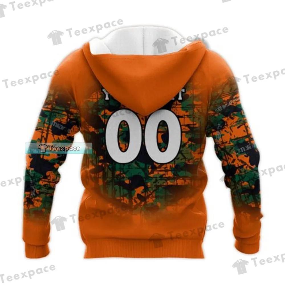 Custom Text Number Miami Hurricanes Orange Green Baseball Jersey - Teexpace