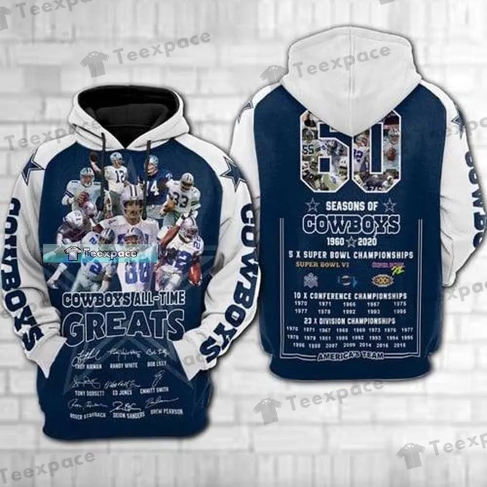 Personalized Dallas Cowboys America's Team Retro 3D Hoodie - Teexpace