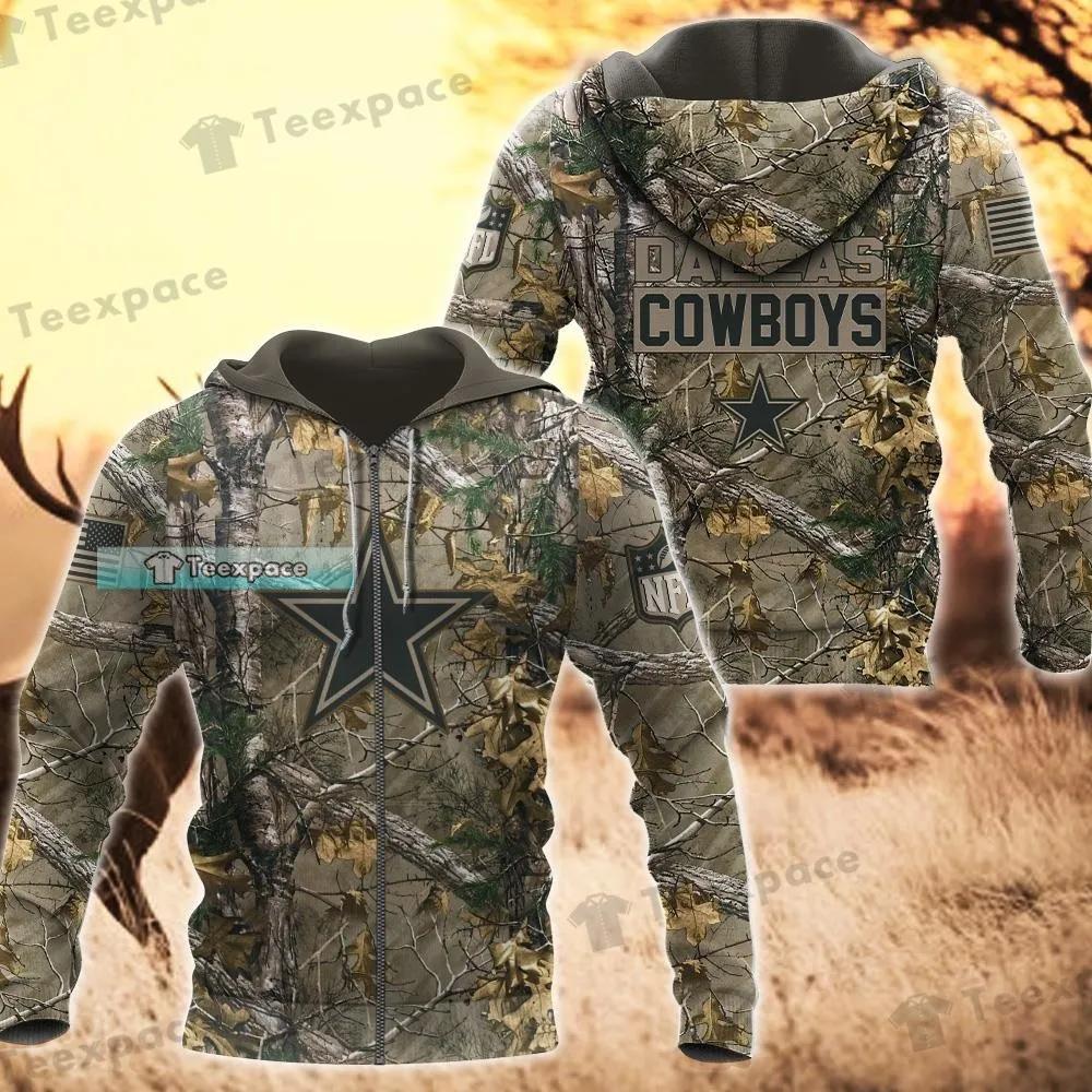 Dallas Cowboys 3D Camo Veteran Hoodie, Shirt