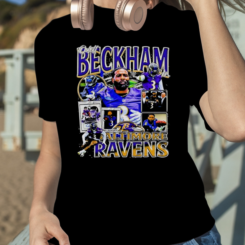 Odell Beckham Jr 3 Baltimore Ravens football retro poster shirt