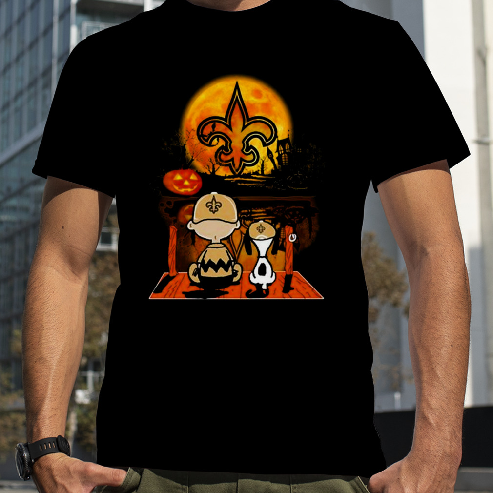 Charlie Brown And Snoopy Watching New York Jets Halloween T-Shirt