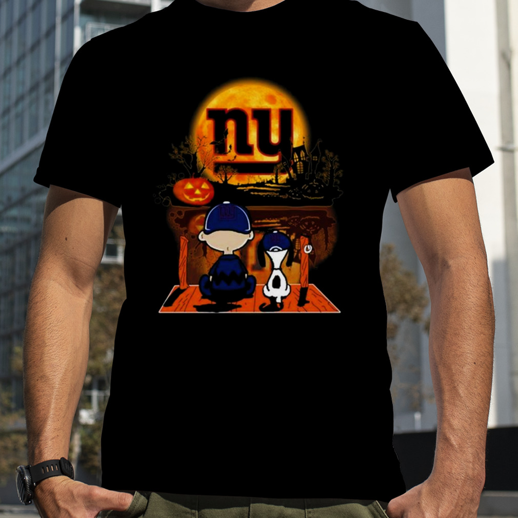 Charlie Brown And Snoopy Watching New York Jets Halloween T-Shirt