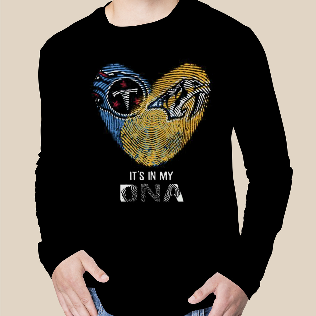 Tennessee Titans And Nashville Predators Heart It's In My DNA 2023 shirt,  hoodie, sweater, long sleeve and tank top