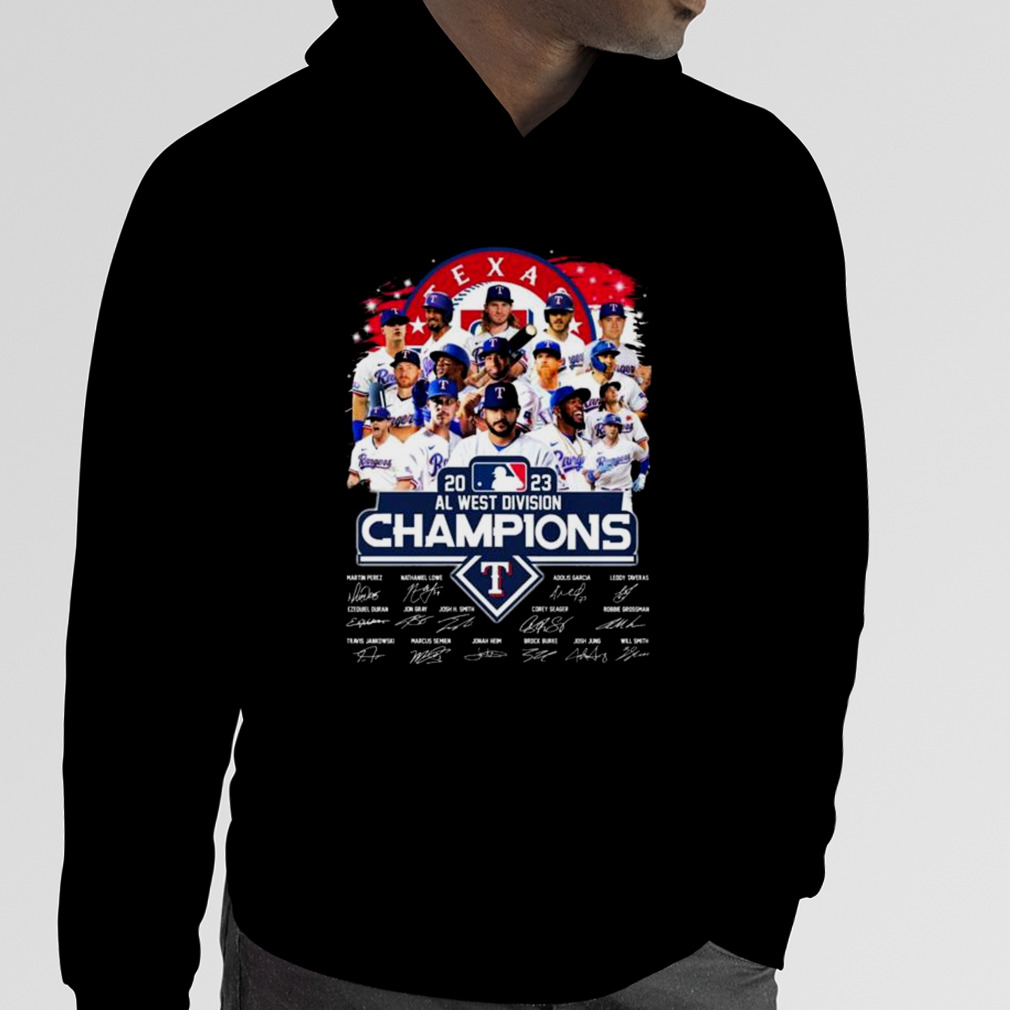 Texas Rangers 2023 AL West Division Champions Signatures shirt