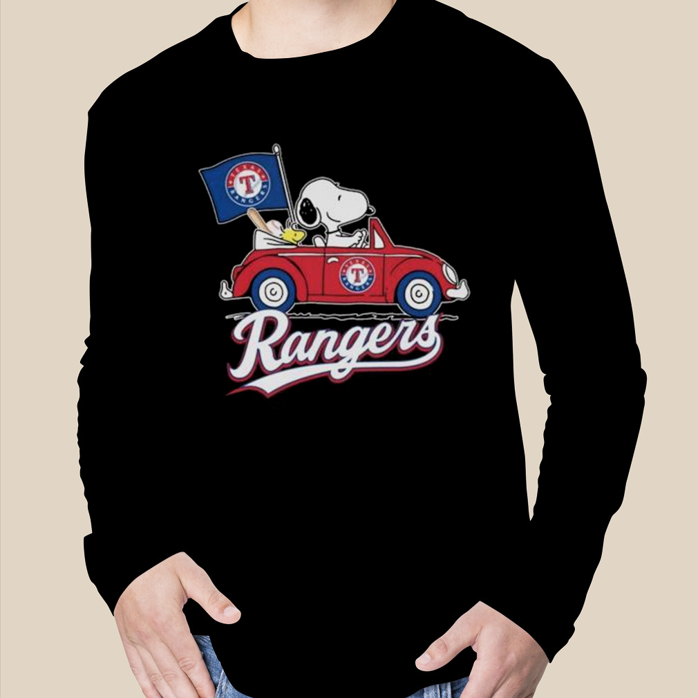 Design Texas rangers baseball Snoopy dog driving car shirt - EnvyfashionTee