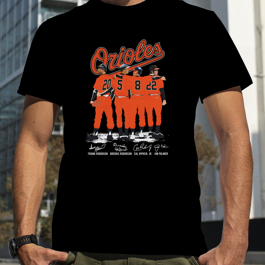 The Baltimore Orioles Jim Palmer Frank Robinson Cal Ripken Jr and Brooke  Robinson signatures T-shirt - Dalatshirt