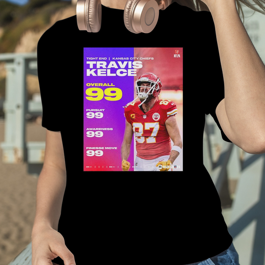 NFL Madden 24 Kansas City Chiefs Congrats on the most 99 club Travis Kelce  poster shirt, hoodie, sweater, long sleeve and tank top