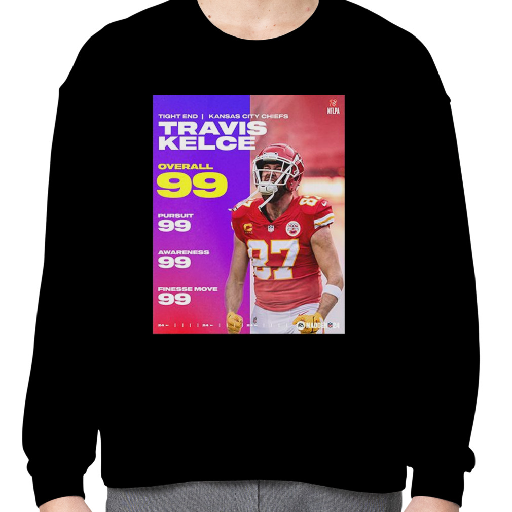 NFL Madden 24 Kansas City Chiefs Congrats on the most 99 club Travis Kelce  poster shirt, hoodie, sweater and long sleeve