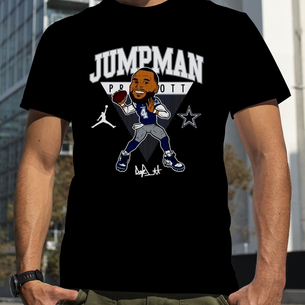 Dak Prescott Dallas Cowboys Jordan Brand Head Graphic T shirt - Limotees