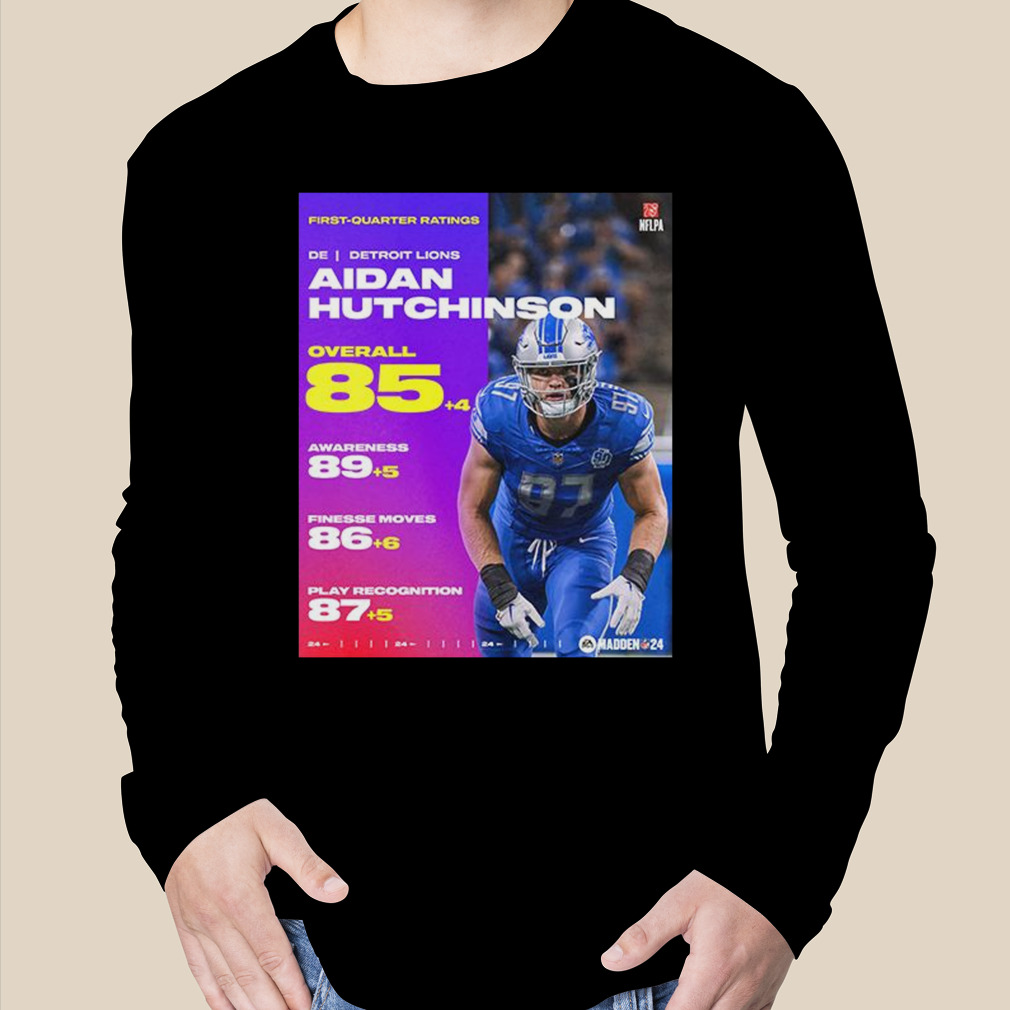 Aidan Hutchinson Detroit Lions Men's Legend Gray Color Rush T-Shirt