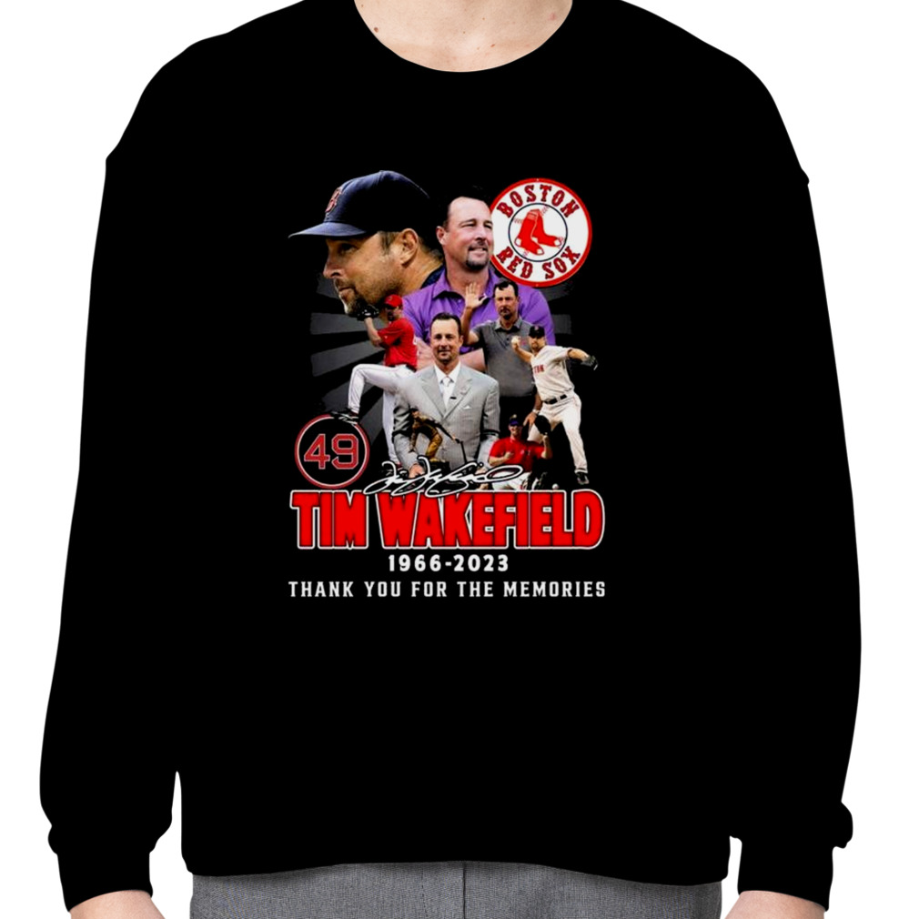 Tim Wakefield 49 Boston Red Sox 1966 2023 Memories T Shirt - Limotees