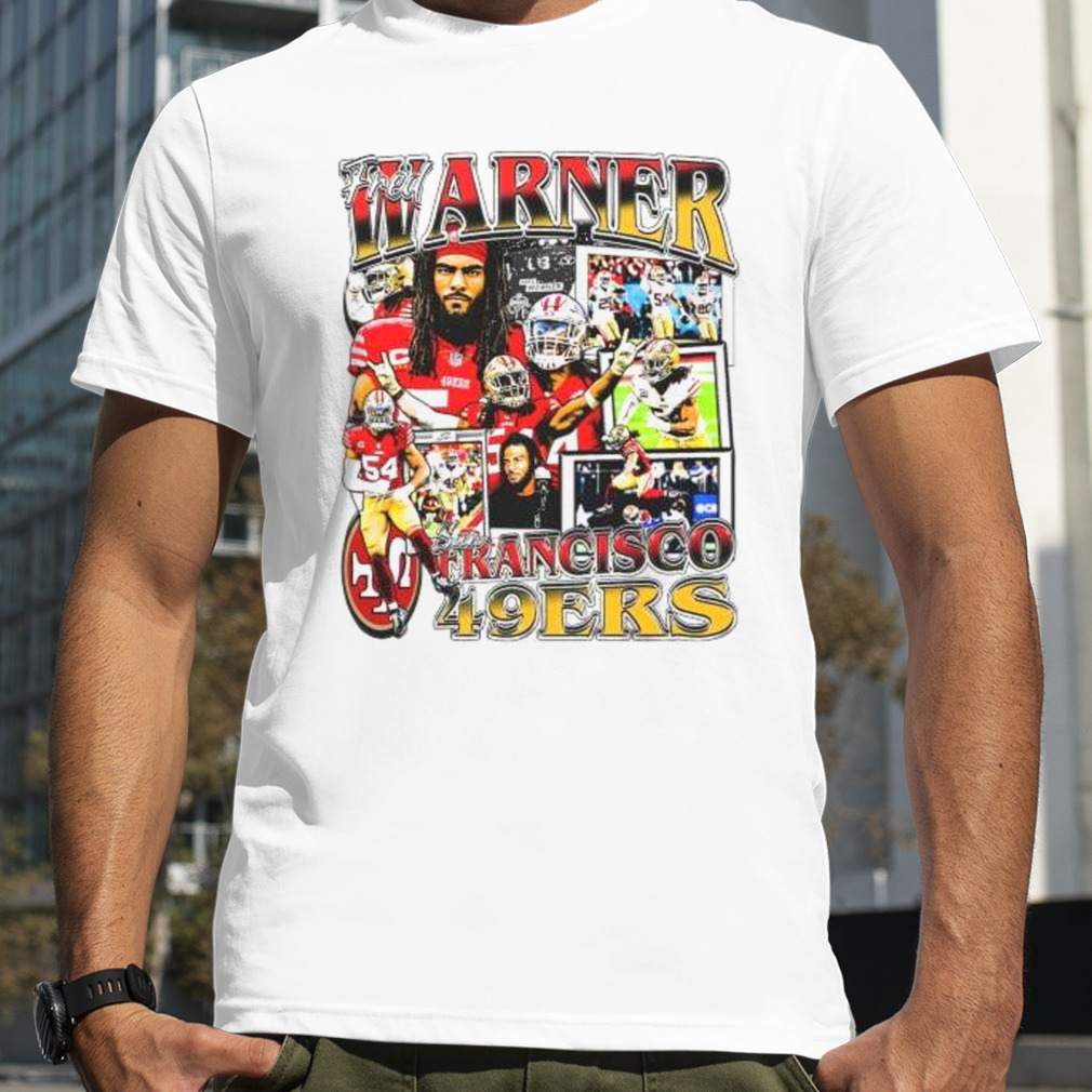 49ers Fred Warner T-Shirt for Women - Cyclone Print –