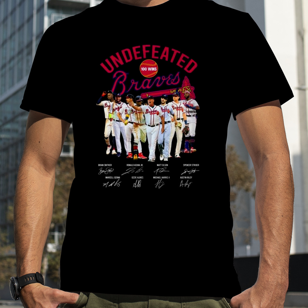 Undefeated Perfect 100 Wins Atlanta Braves Signatures T Shirt, hoodie,  sweater, long sleeve and tank top