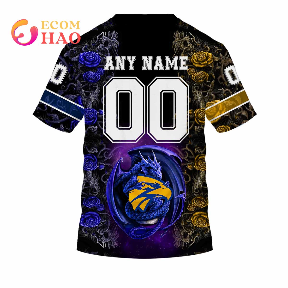 AFL West Coast Eagles Tribal Pattern Custom Name & Number