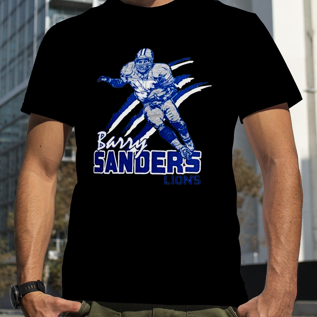 Detroit Lions Barry Sanders #20 T-Shirt from Homage. | Officially Licensed Vintage NFL Apparel from Homage Pro Shop.