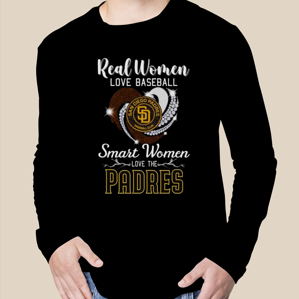 Heart Diamond Real Women Love Baseball Smart Women Love The San Diego Padres  2023 Shirt - Guineashirt Premium ™ LLC