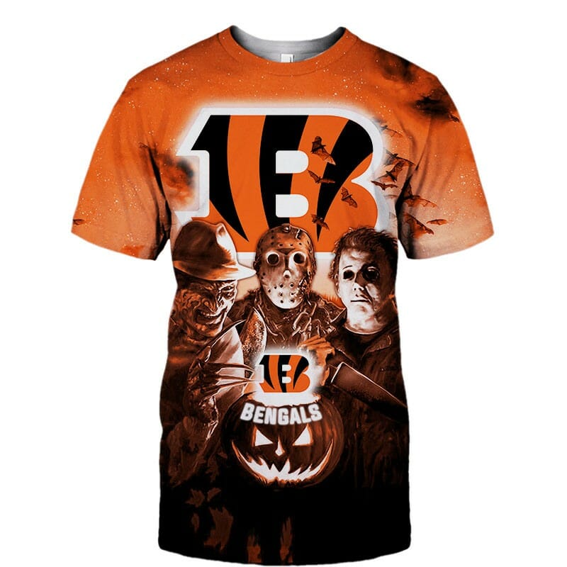 NFL Cincinnati Bengals T shirts 3D Halloween Horror Night T shirts