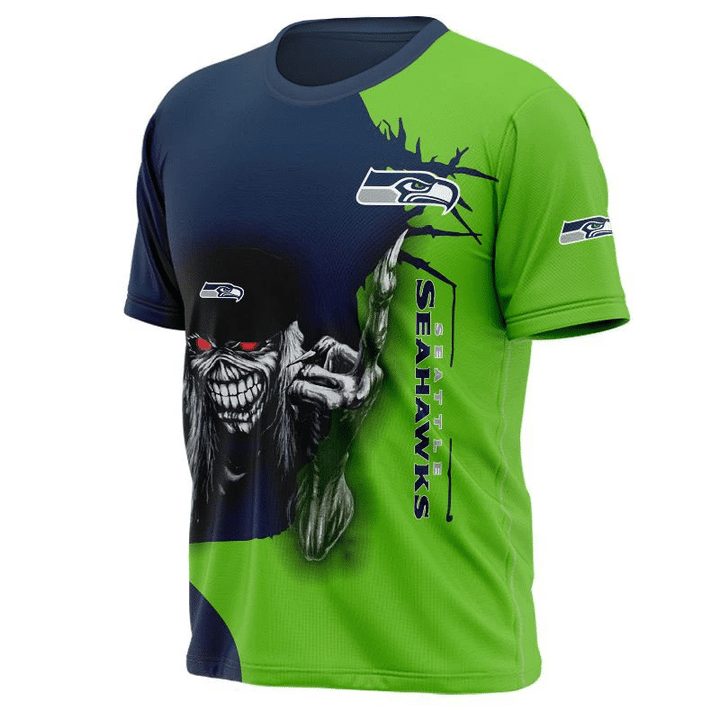 Seattle Seahawks T shirt 3D Halloween Horror For Men And Women -  Freedomdesign