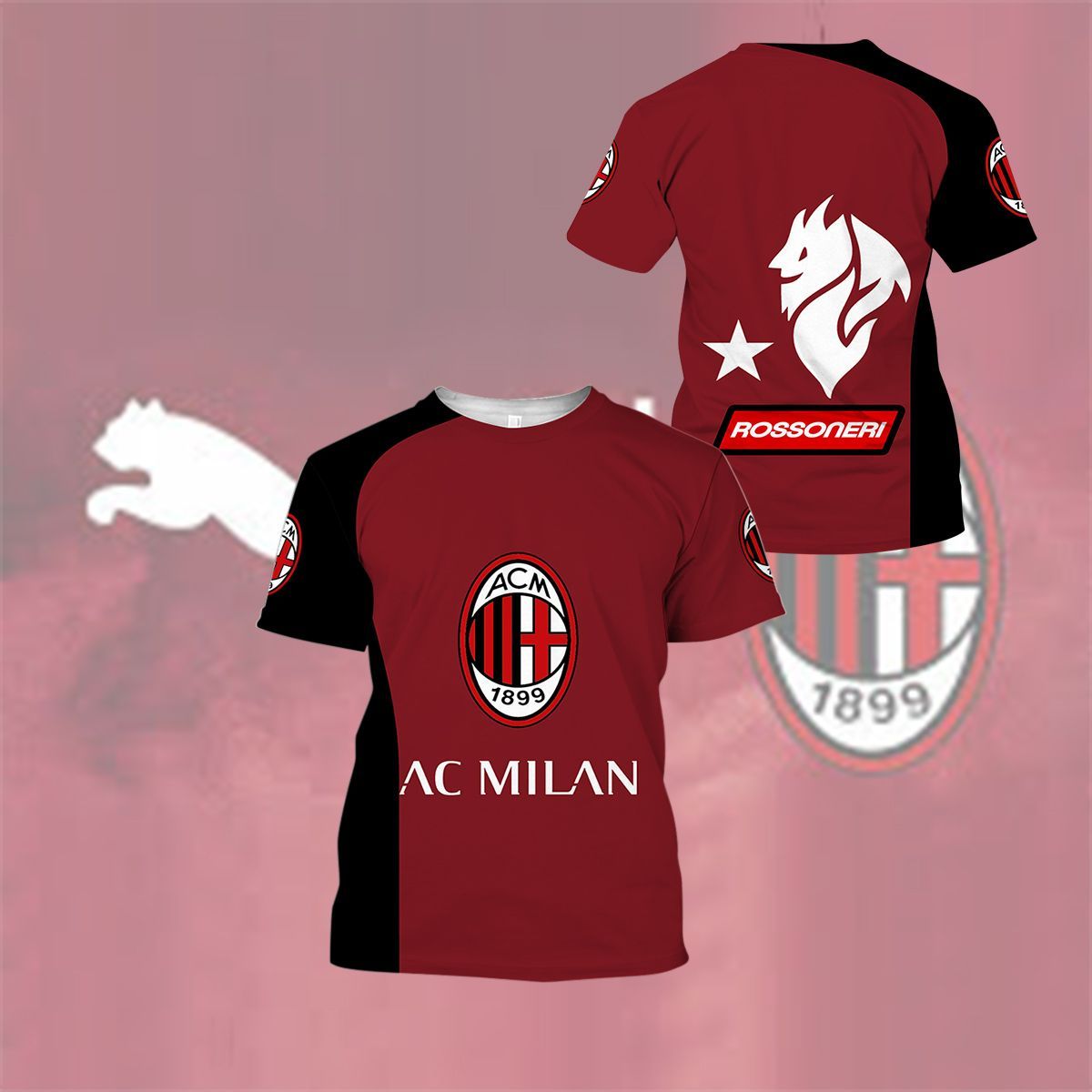 AC Milan Rossoneri Red Black T-Shirt