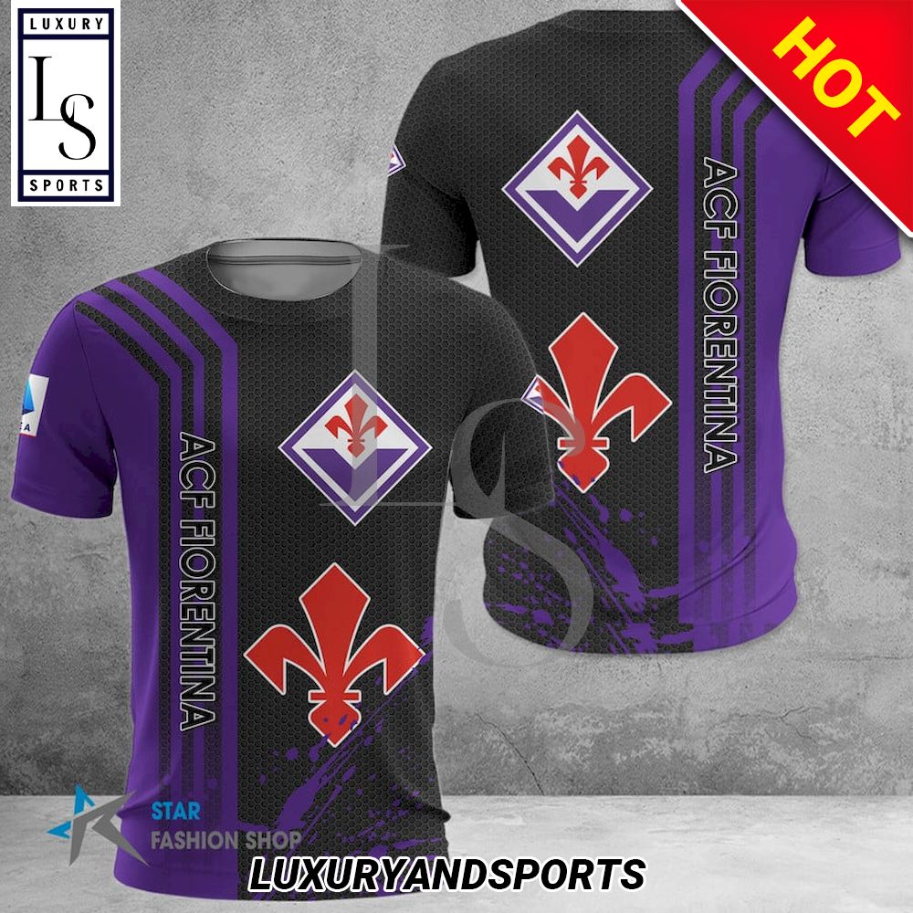 ACF Fiorentina Purple Black T-Shirt