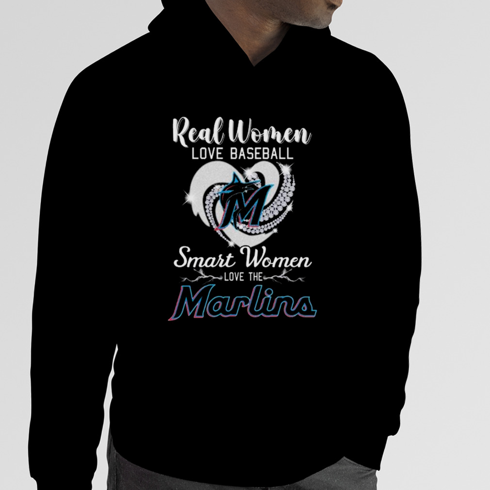 Real Women Love Baseball Smart Women Love The Miami Marlins Shirt