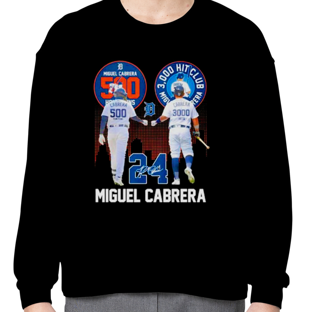 Miguel Cabrera 500 Home Runs 3000 Hits Club Signature Shirt