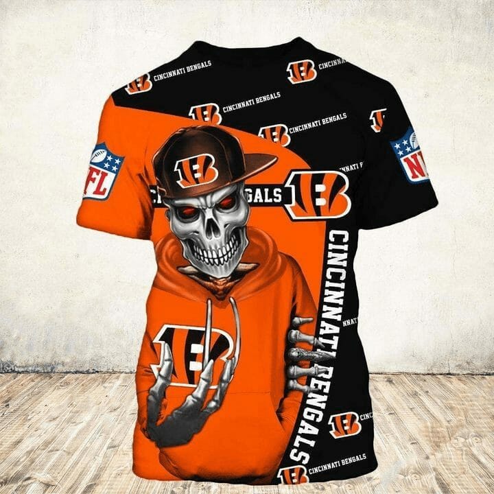 Cincinnati Bengals NFL white orange black All Over Print 3D shirt, hoodie •  Shirtnation - Shop trending t-shirts online in US