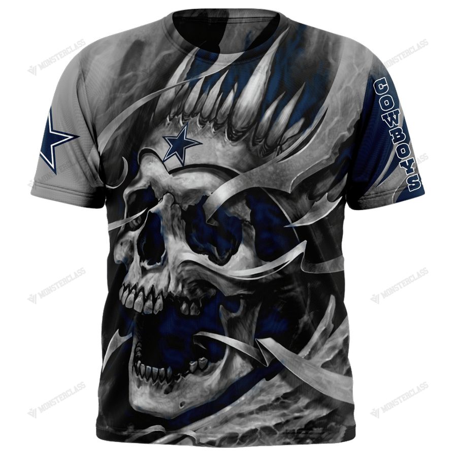 Dallas Cowboys NFL Custom Name And Number Skull Halloween Gift For Fan 3D  Hoodie