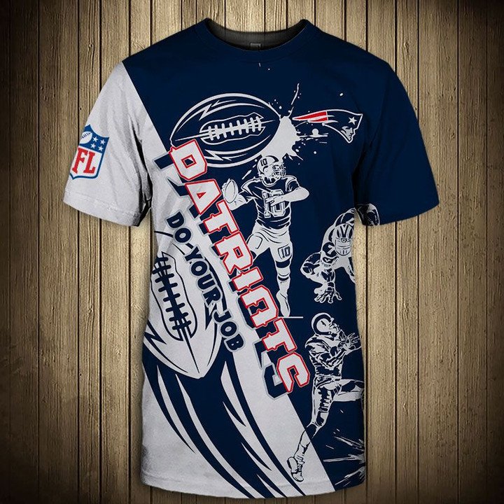 NFL T shirt 3D Custom New England Patriots T shirts Cheap For Fans