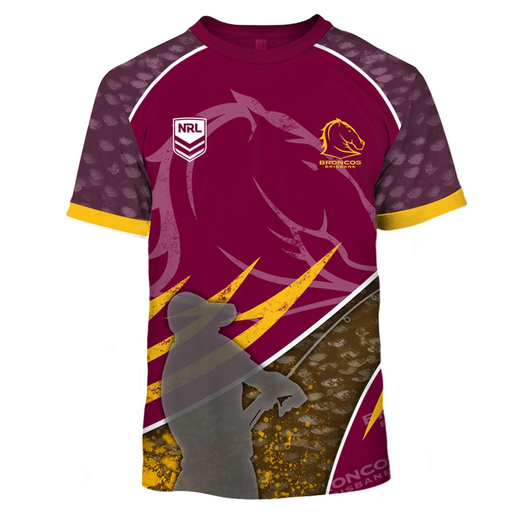 NRL Brisbane Broncos Custom Name Number 2023 Away Jersey